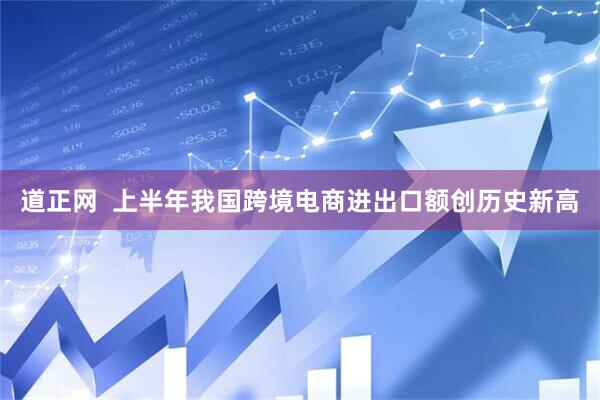 道正网  上半年我国跨境电商进出口额创历史新高